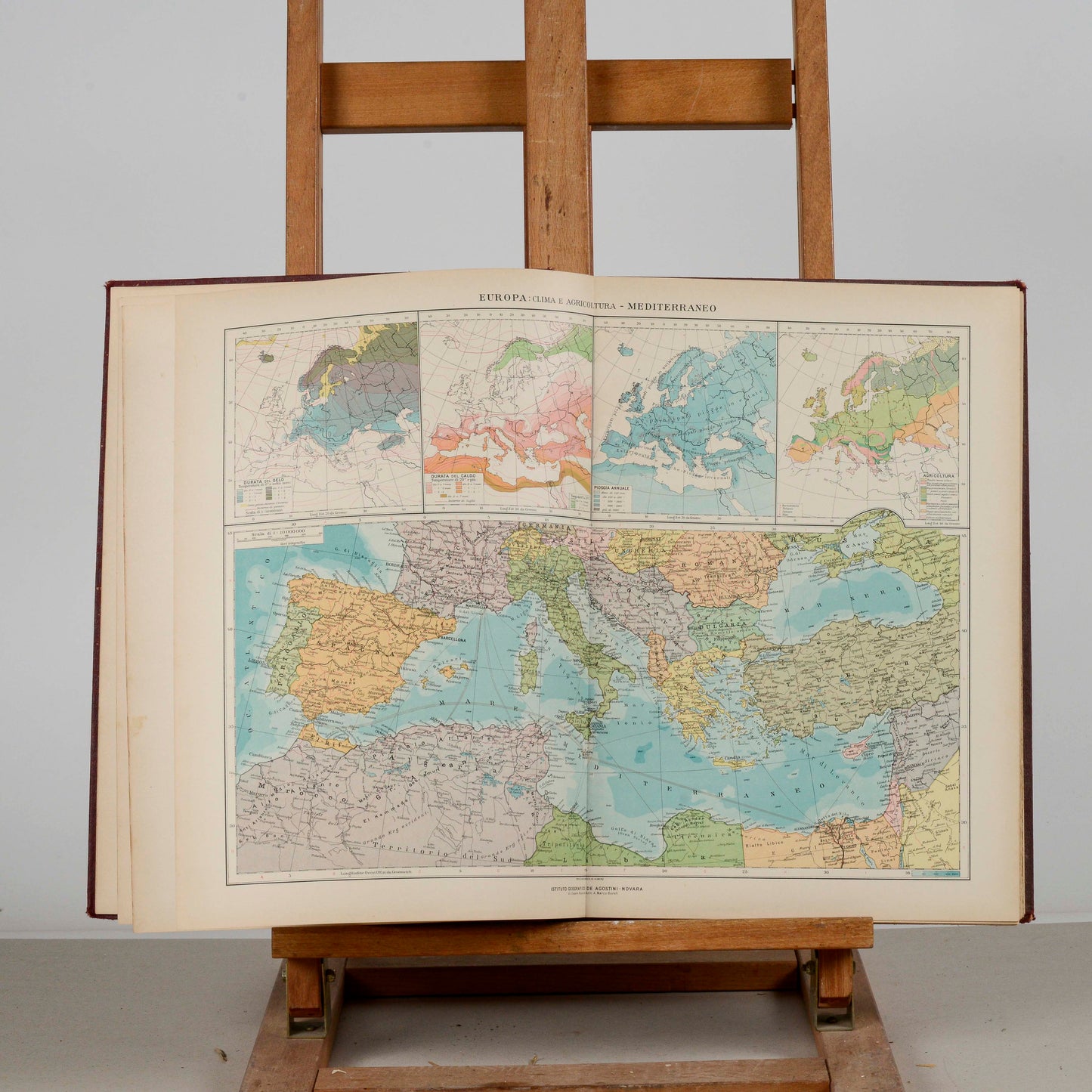 Atlante geografico De Agostini Novara 1922 supplemento alla prima edizione 1925
