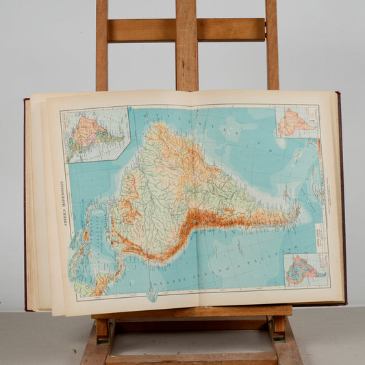 Atlante geografico De Agostini Novara 1922 supplemento alla prima edizione 1925