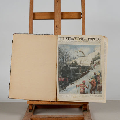 Libro raccolta del giornale rivista illustrazione del popolo 1929