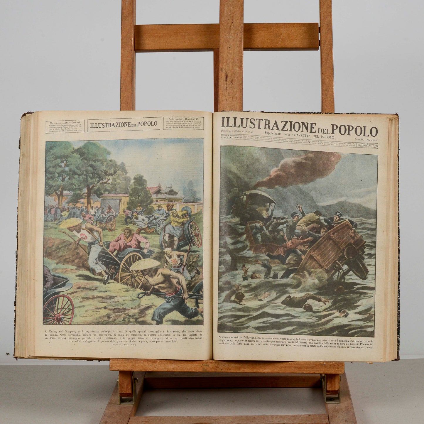 Libro raccolta del giornale rivista illustrazione del popolo 1929