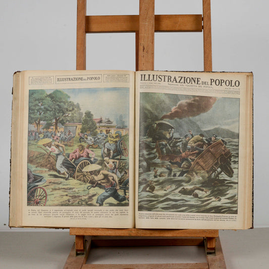Libro raccolta del giornale rivista illustrazione del popolo 1929