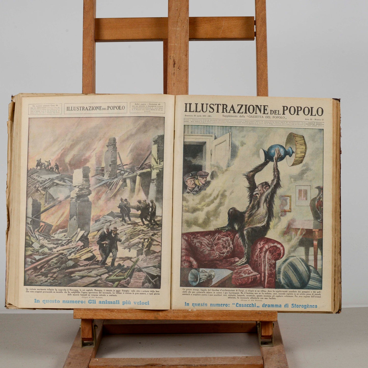 Libro raccolta del giornale rivista illustrazione del popolo 1931