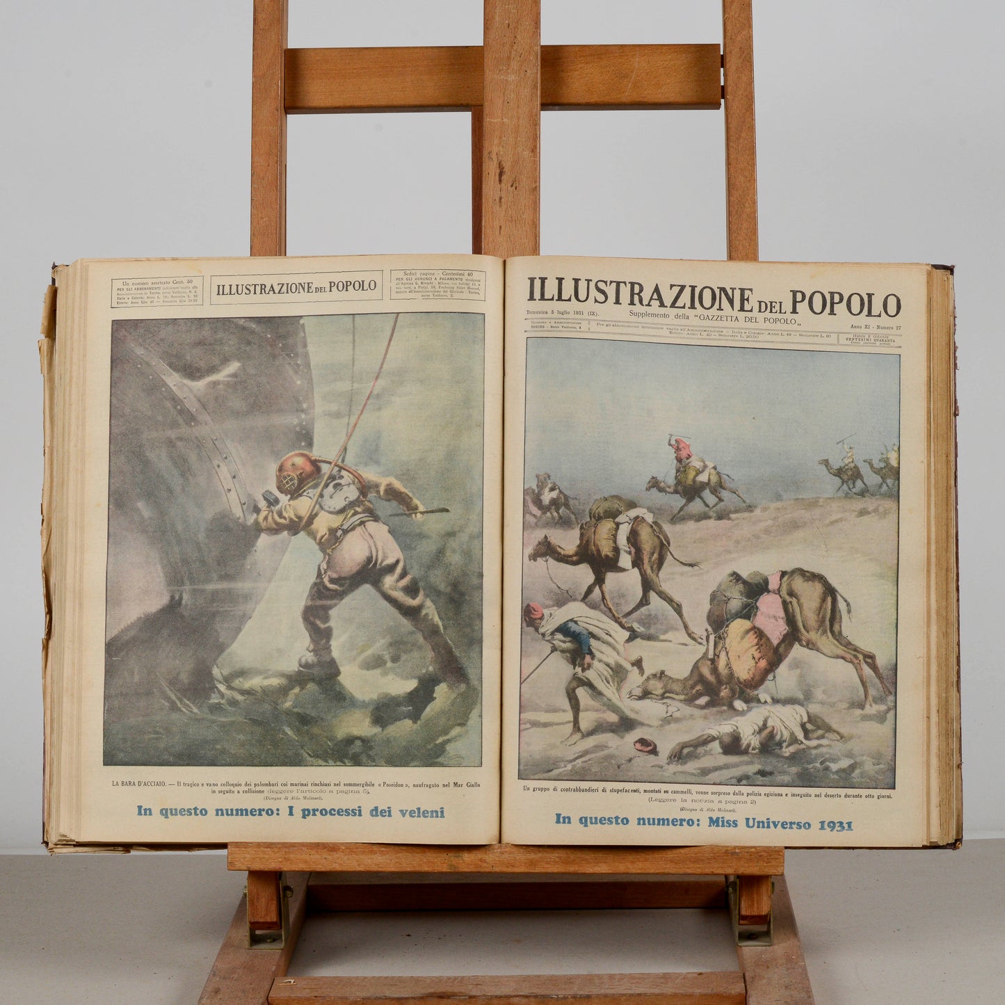 Libro raccolta del giornale rivista illustrazione del popolo 1931