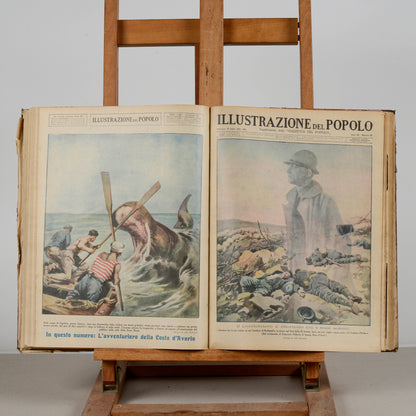 Libro raccolta del giornale rivista illustrazione del popolo 1931