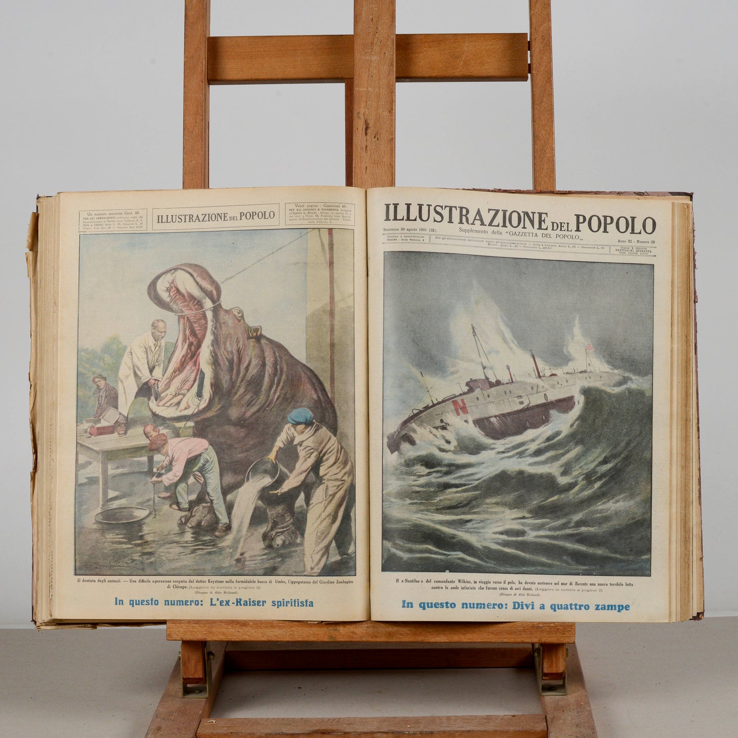 Libro raccolta del giornale rivista illustrazione del popolo 1931