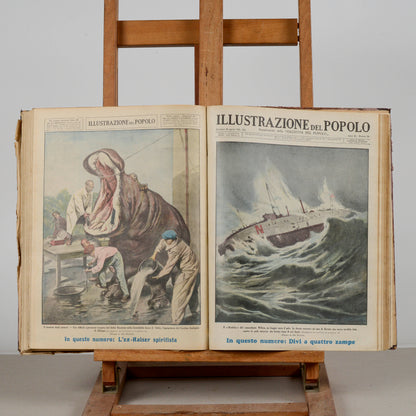 Libro raccolta del giornale rivista illustrazione del popolo 1931