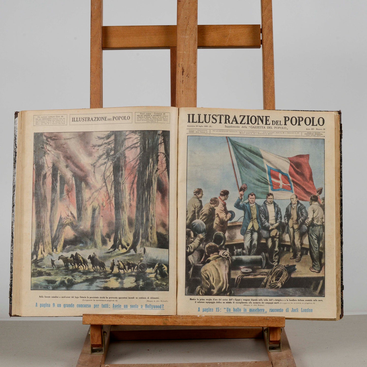 Libro raccolta del giornale rivista illustrazione del popolo 1932
