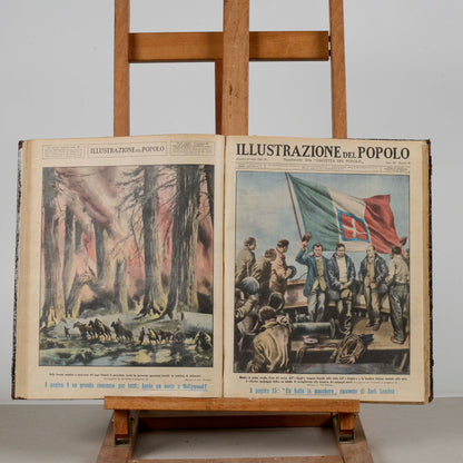 Libro raccolta del giornale rivista illustrazione del popolo 1932