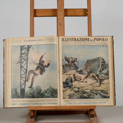 Libro raccolta del giornale rivista illustrazione del popolo 1932