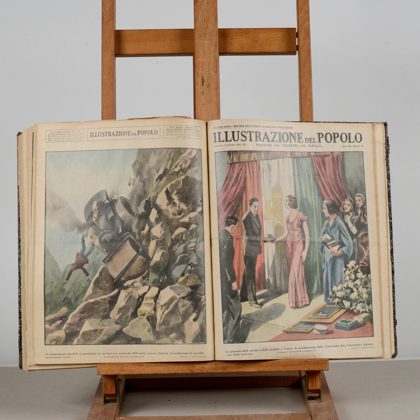 Libro raccolta del giornale rivista illustrazione del popolo 1932