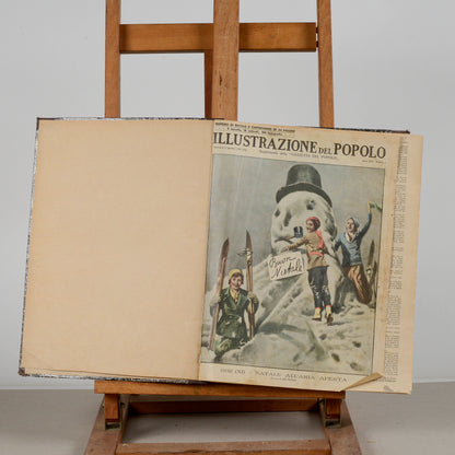 Libro raccolta del giornale rivista illustrazione del popolo 1933