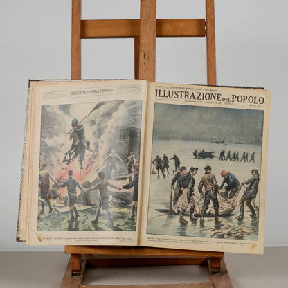 Libro raccolta del giornale rivista illustrazione del popolo 1933