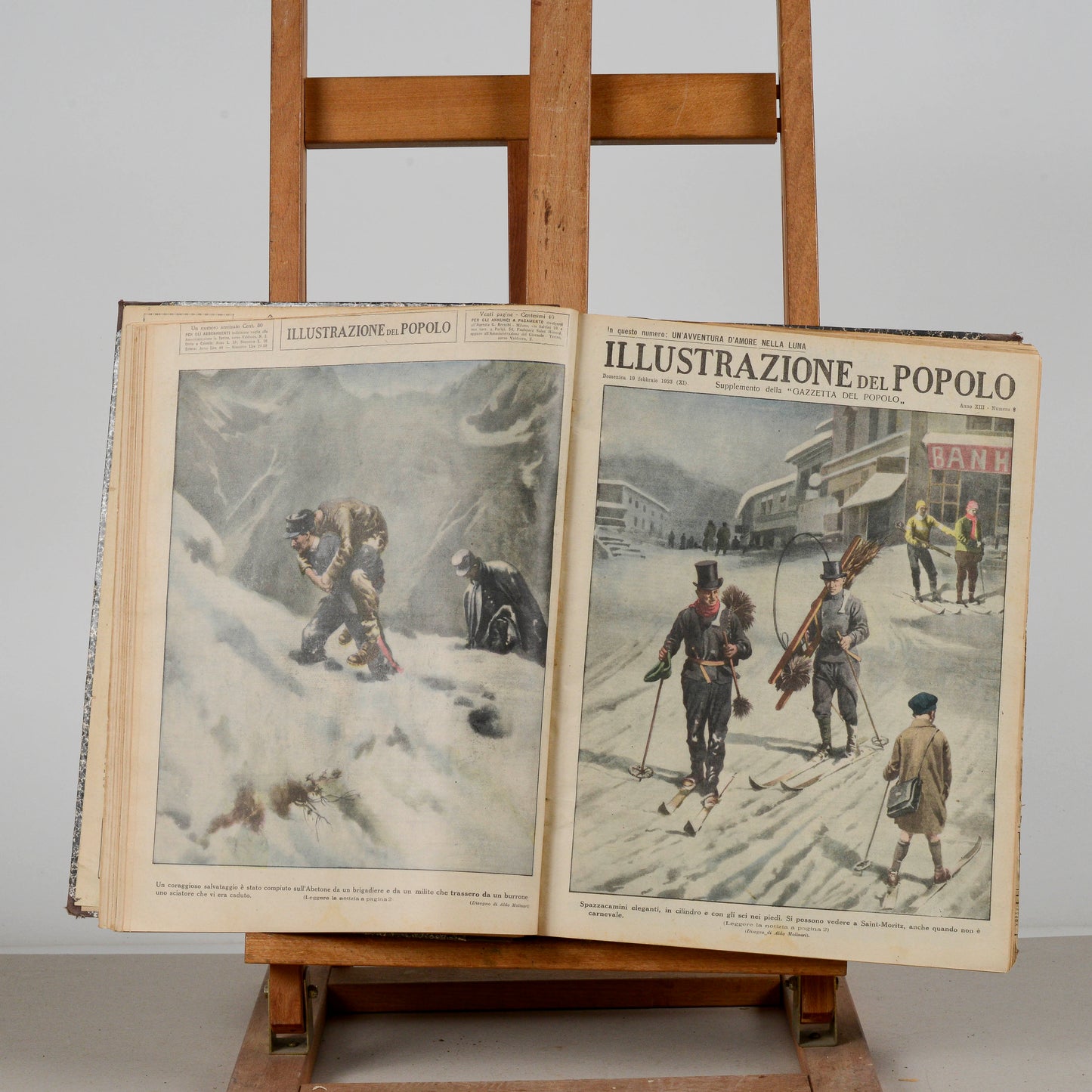 Libro raccolta del giornale rivista illustrazione del popolo 1933