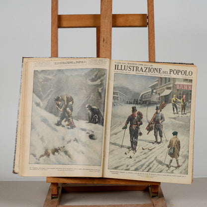 Libro raccolta del giornale rivista illustrazione del popolo 1933