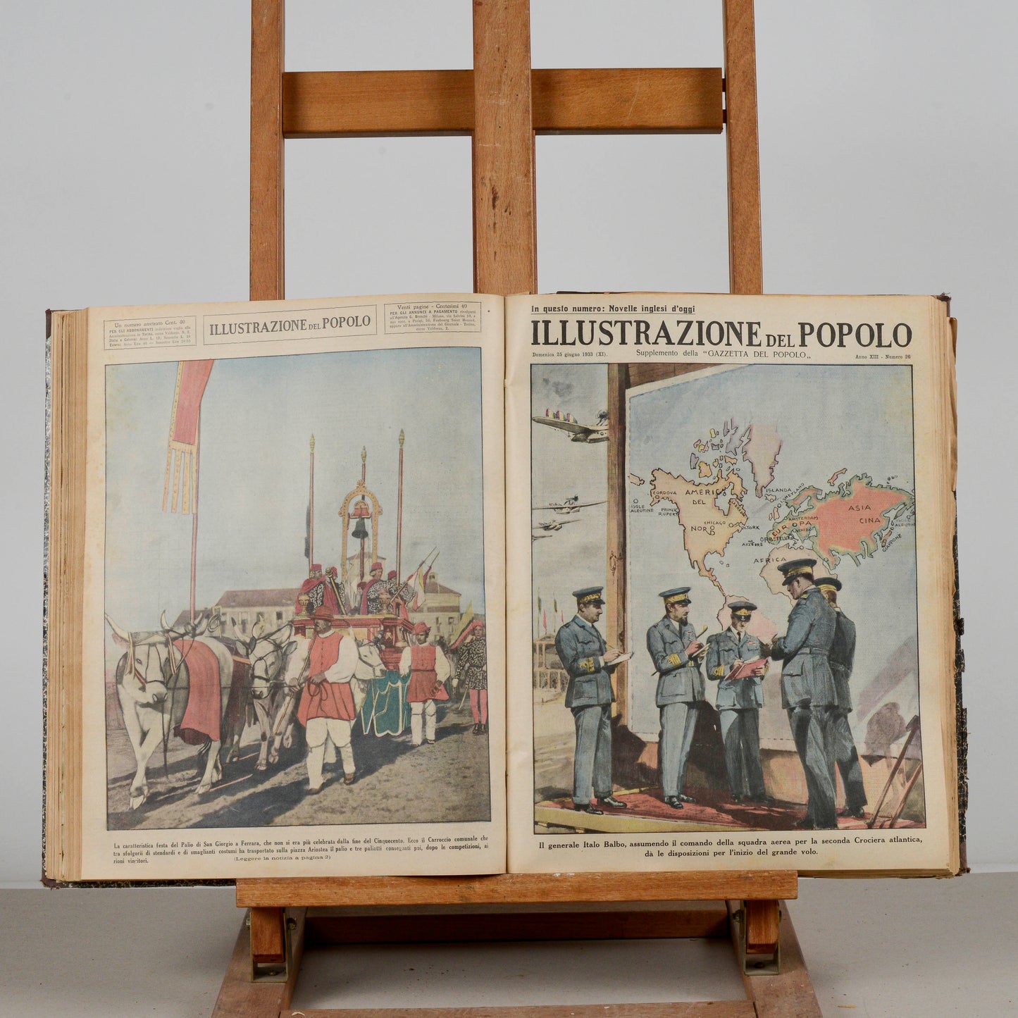 Libro raccolta del giornale rivista illustrazione del popolo 1933