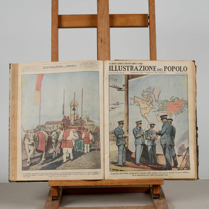 Libro raccolta del giornale rivista illustrazione del popolo 1933