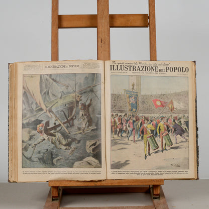Libro raccolta del giornale rivista illustrazione del popolo 1933