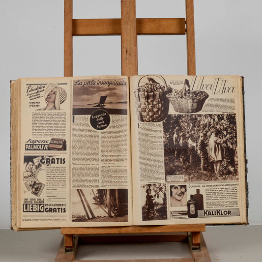 Libro raccolta del giornale rivista illustrazione del popolo 1933