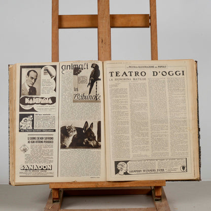 Libro raccolta del giornale rivista illustrazione del popolo 1933