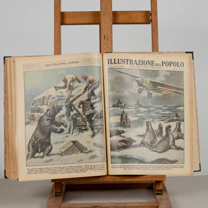Libro raccolta del giornale rivista illustrazione del popolo 1934