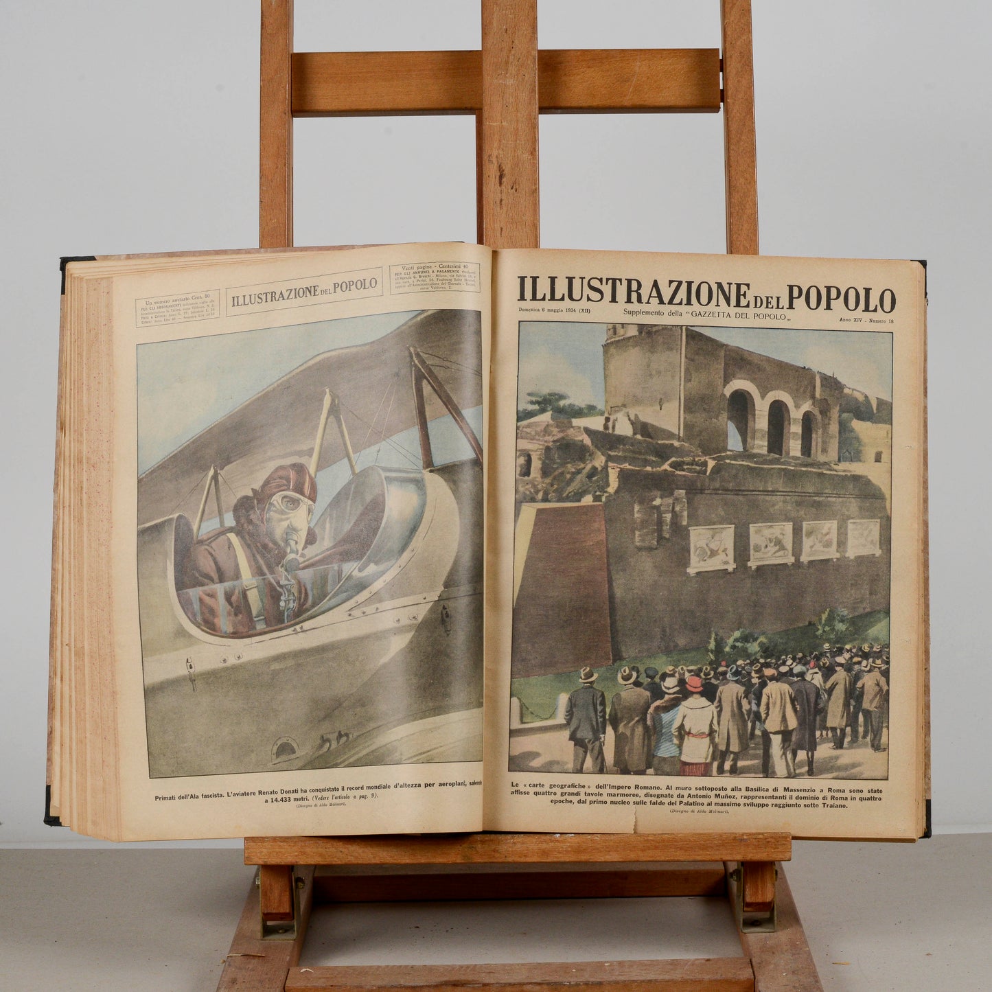 Libro raccolta del giornale rivista illustrazione del popolo 1934