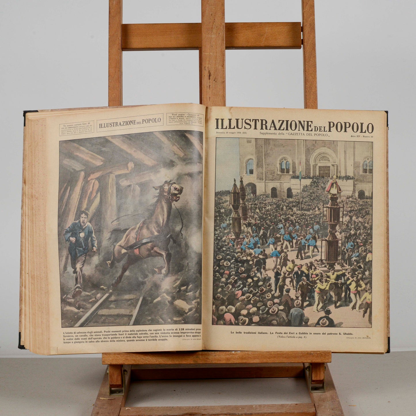 Libro raccolta del giornale rivista illustrazione del popolo 1934