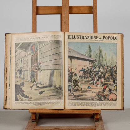 Libro raccolta del giornale rivista Illustrazione del popolo 1935-1936