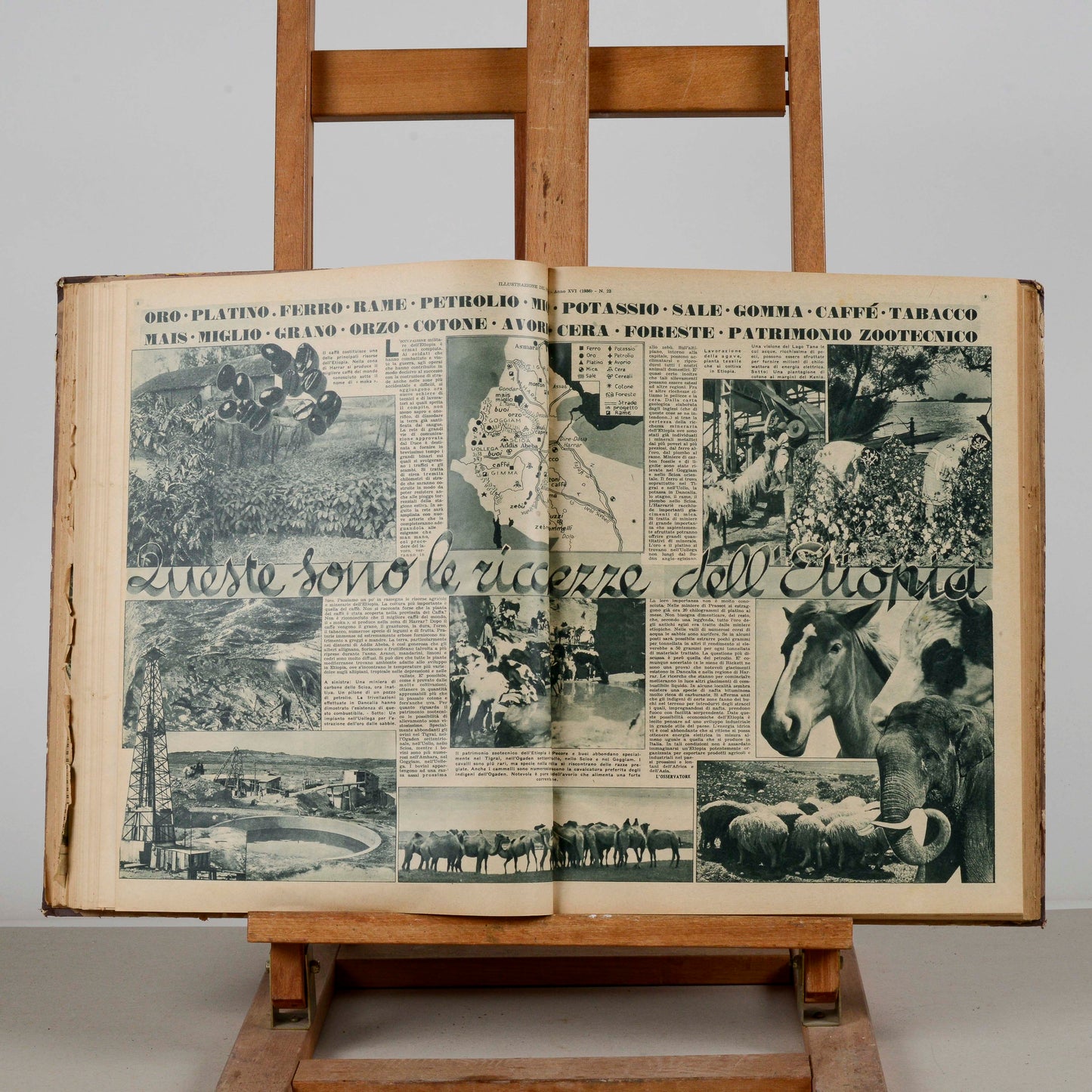 Libro raccolta del giornale rivista Illustrazione del popolo 1935-1936