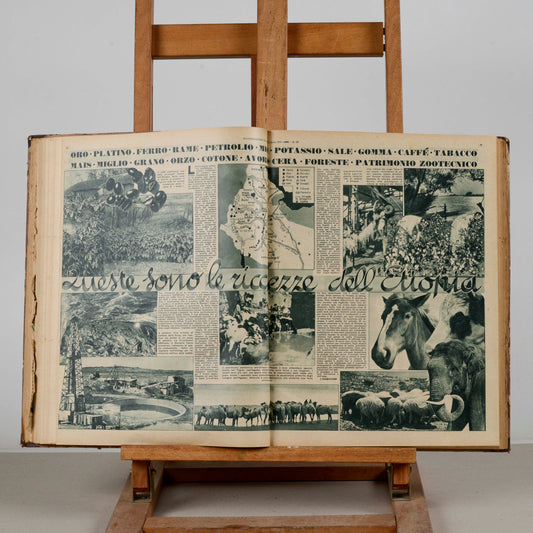 Libro raccolta del giornale rivista Illustrazione del popolo 1935-1936