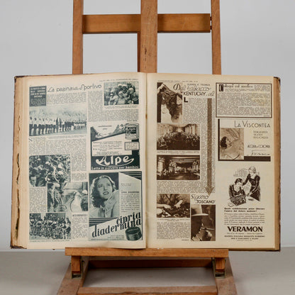 Libro raccolta del giornale rivista Illustrazione del popolo 1935-1936