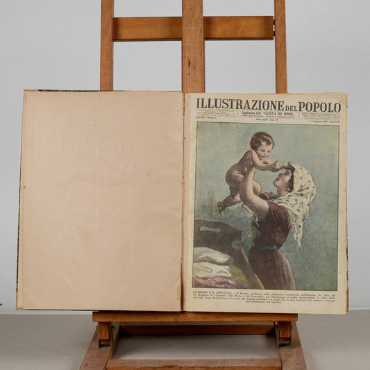 Libro raccolta del giornale rivista Illustrazione del popolo 1939