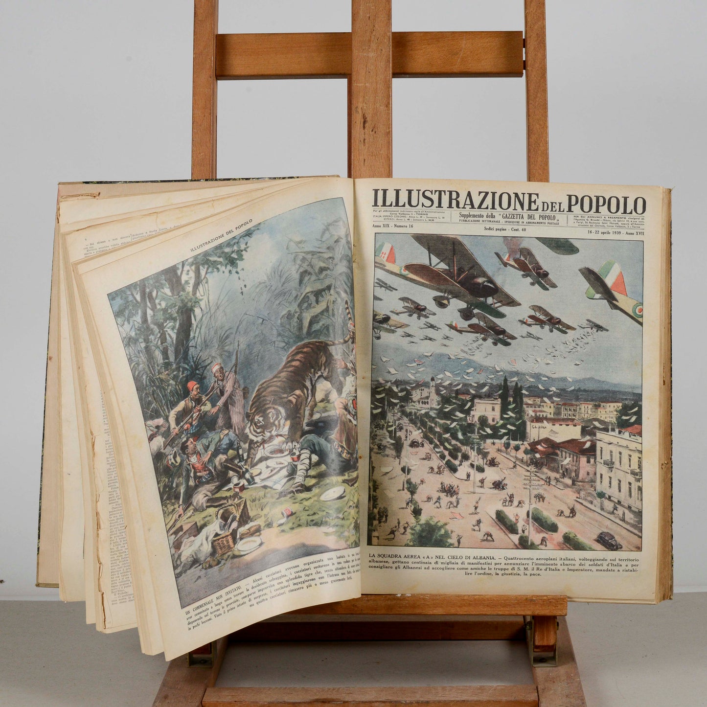 Libro raccolta del giornale rivista Illustrazione del popolo 1939
