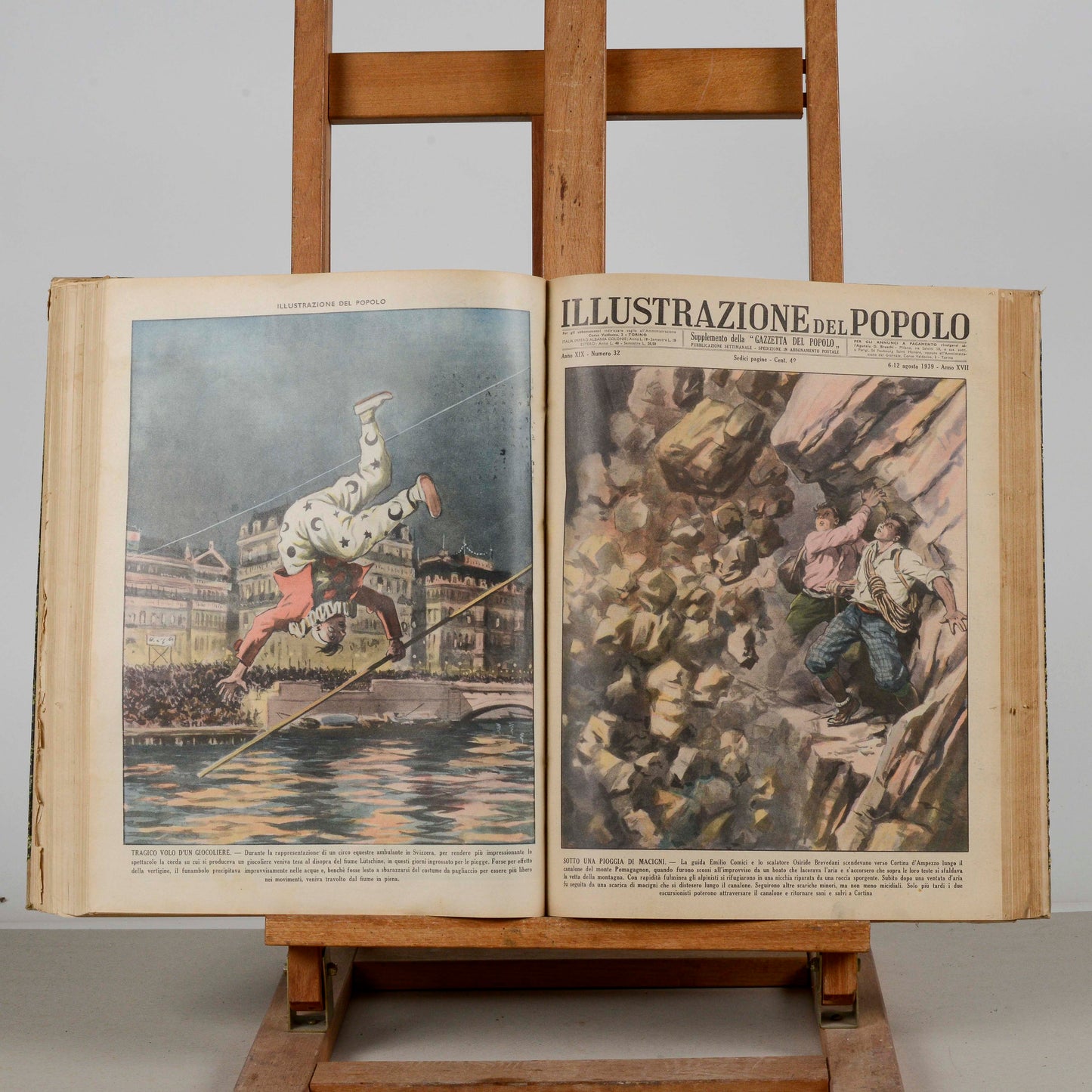 Libro raccolta del giornale rivista Illustrazione del popolo 1939