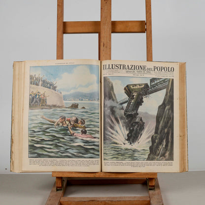 Libro raccolta del giornale rivista Illustrazione del popolo 1939
