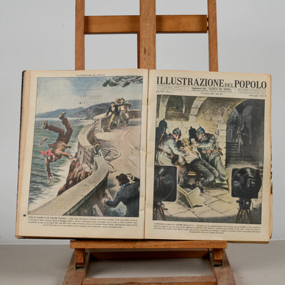 Libro raccolta del giornale rivista Illustrazione del popolo 1938