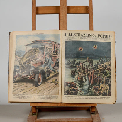 Libro raccolta del giornale rivista Illustrazione del popolo 1938