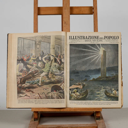 Libro raccolta del giornale rivista Illustrazione del popolo 1938