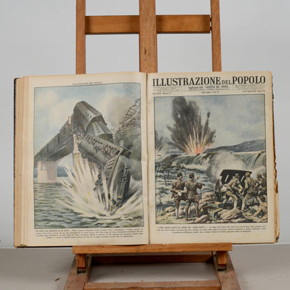 Libro raccolta del giornale rivista Illustrazione del popolo 1938