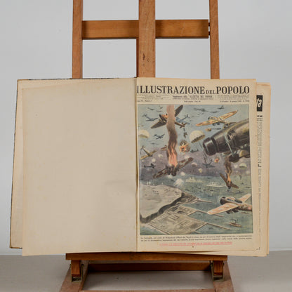 Libro raccolta del giornale rivista Illustrazione del popolo 1940