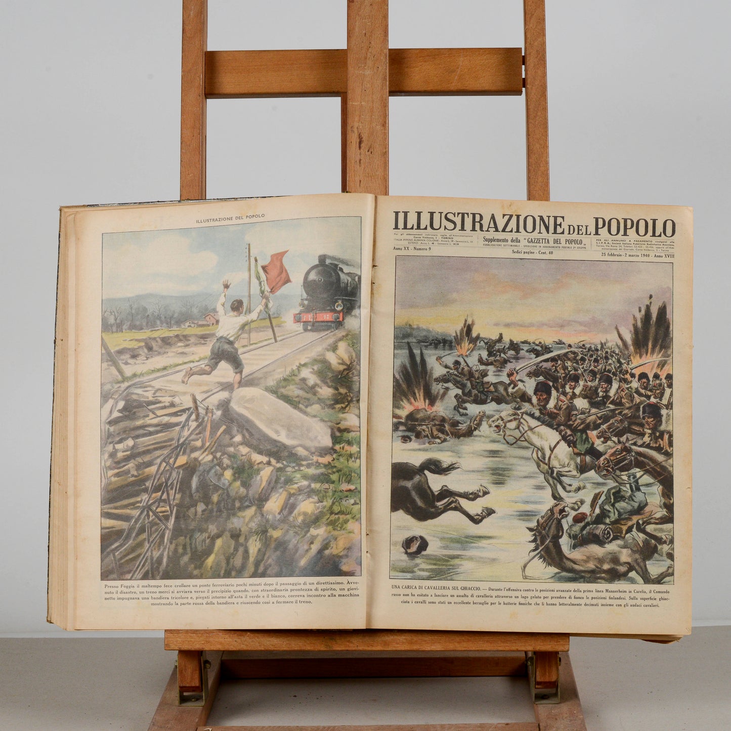 Libro raccolta del giornale rivista Illustrazione del popolo 1940