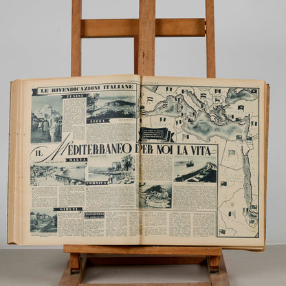 Libro raccolta del giornale rivista Illustrazione del popolo 1940