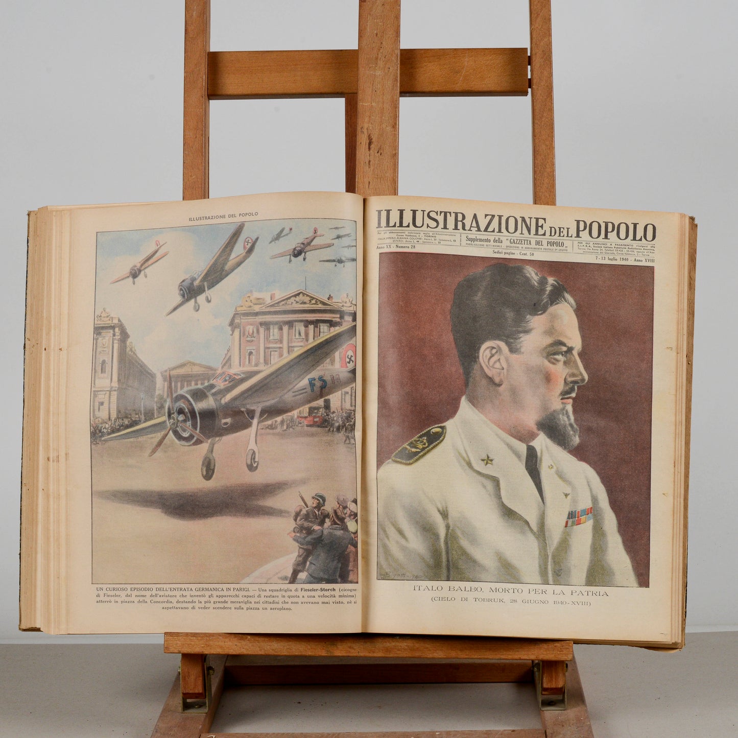 Libro raccolta del giornale rivista Illustrazione del popolo 1940