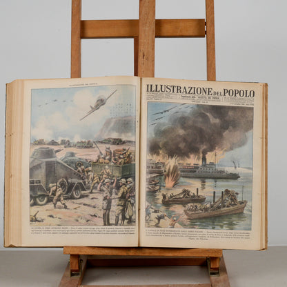 Libro raccolta del giornale rivista Illustrazione del popolo 1940