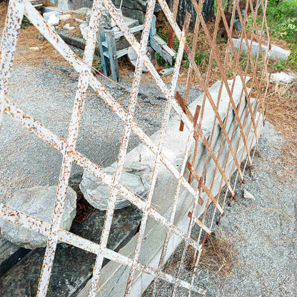 Set di grate griglie per finestre in ferro inizio XX secolo