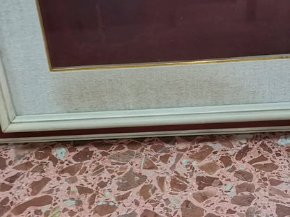 Quadro dipinto signore che fuma Patrica 1980