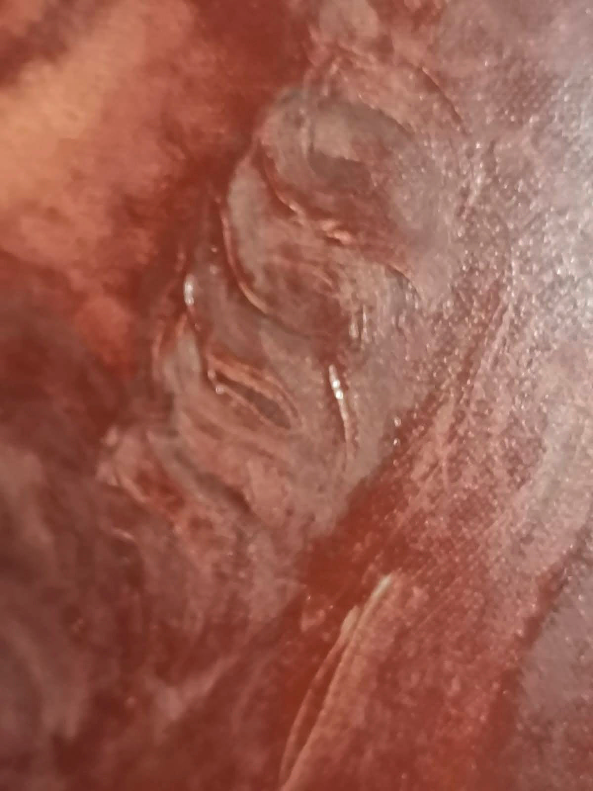 Quadro dipinto signore che fuma Patrica 1980