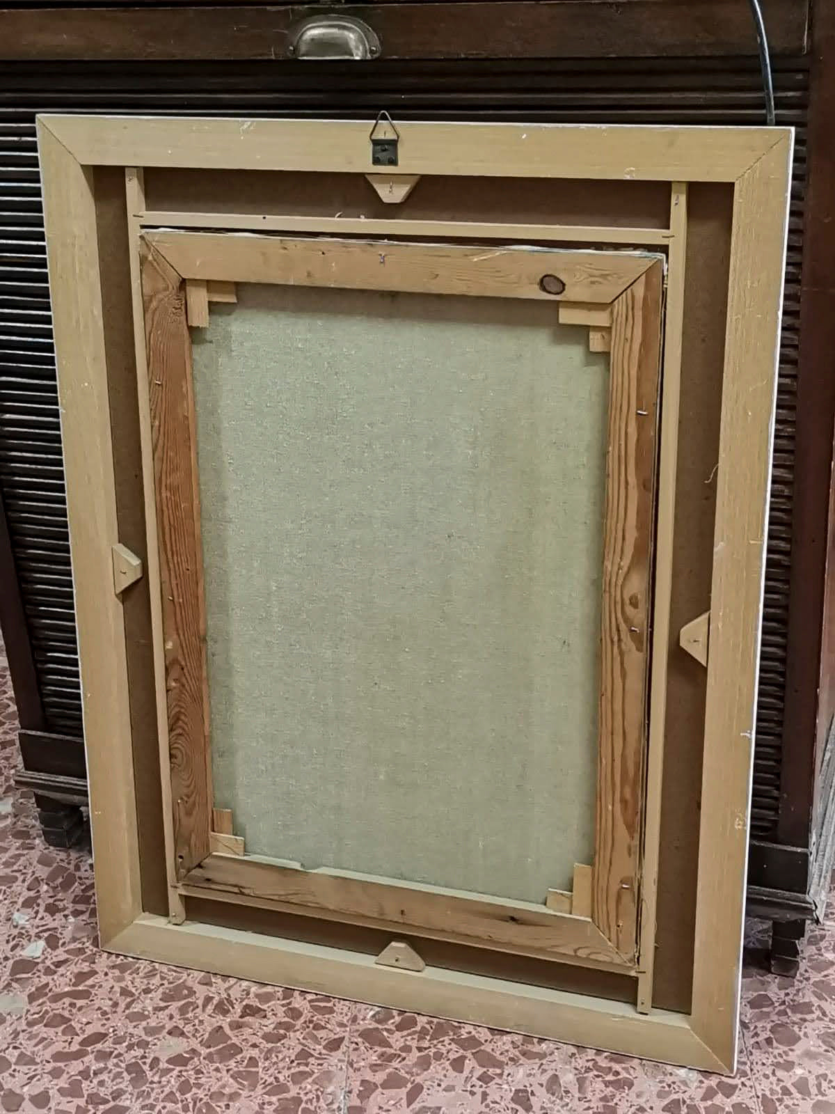 Quadro dipinto signore che fuma Patrica 1980