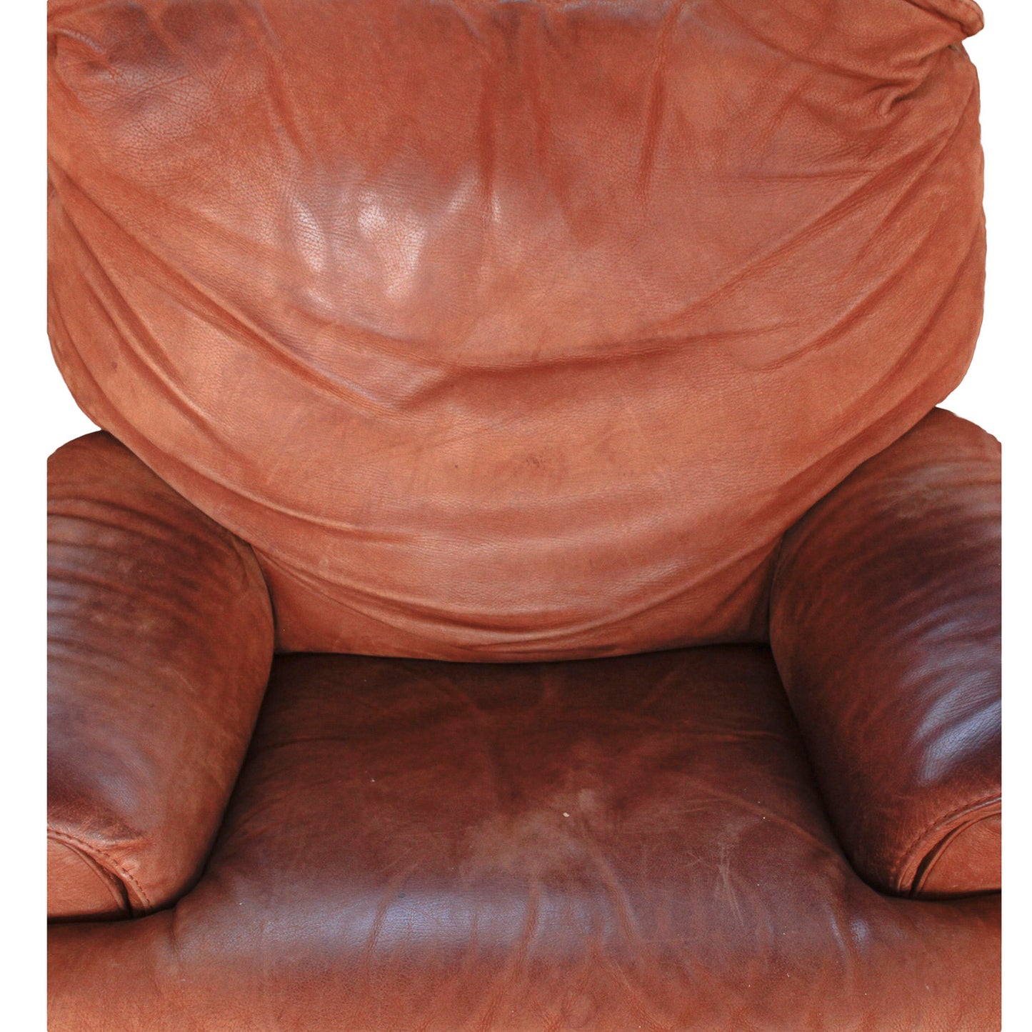POLTRONA IN PELLE MARRONE by Natuzzi  ITALIA 1980