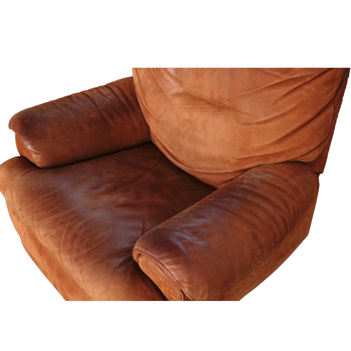 POLTRONA IN PELLE MARRONE by Natuzzi  ITALIA 1980