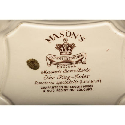 ZUPPIERA MASON'S PATENT IROSTONE GAME BIRDS ENGLAND META' DEL 900